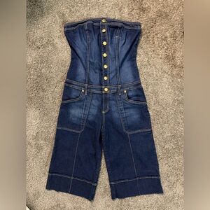 Hot Kiss Dark Blue Denim Jumpsuit